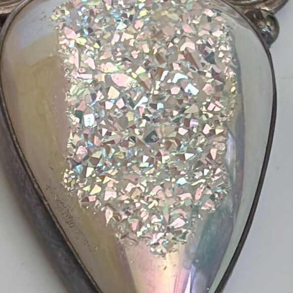 sajen moonstone & blue stone 925 silver pendant arrowhead turquoise - Picture 8 of 9